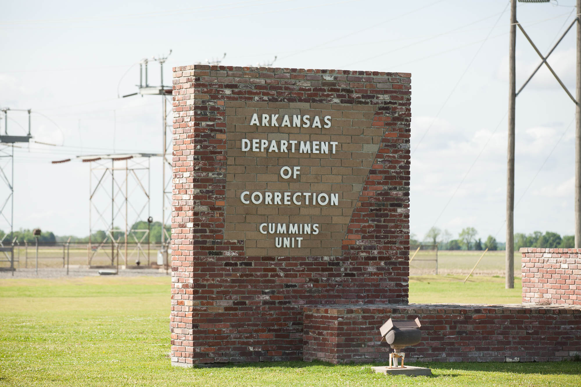 Entrance to the Cummins unit, where executions take place in Arkansas