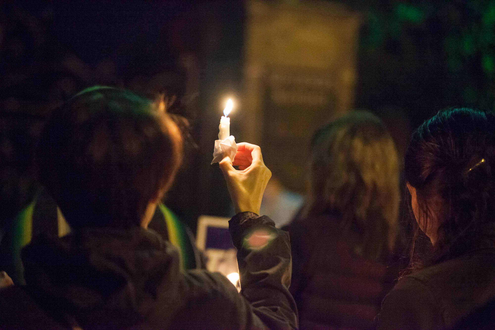 Candlelight vigil outside the Governor’s mansion in Little Rock