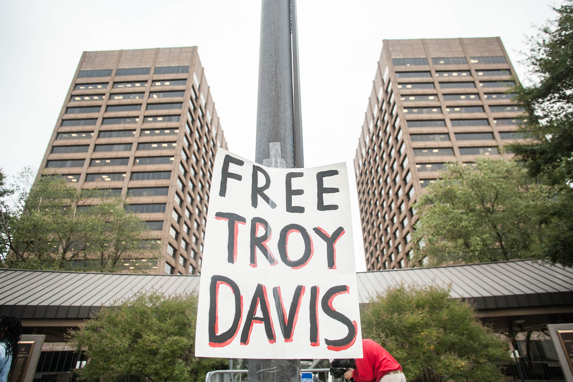 Protests and vigils in the execution of Troy Davis in Georgia - a death penalty innocence case.