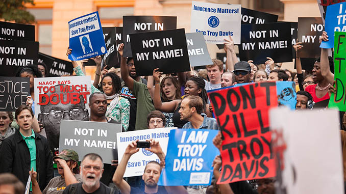 The execution of Troy Davis in Georgia in 2011